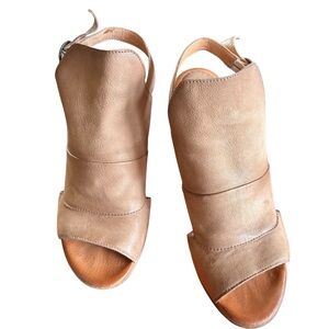 Like NEW MIZ MOOZ Taupe Open-Toe Block Heel Sandals